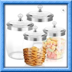 4PCS PLASTIC COOKIE JARS WITH LIDS(NEW)$30