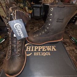 Chippewa Steel Toe Boots Size 10 Wide