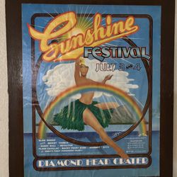 Sunshine Festival Poster vintage diamond head