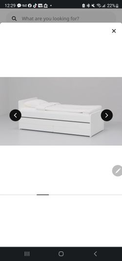 Single Bed With Two Levels And Drawers