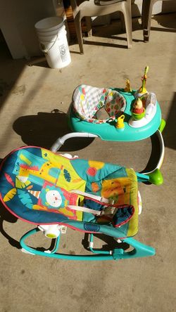 Baby walker and chair