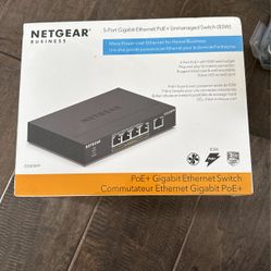 Netgear 5 Port Gigabit POE Ethernet Switch 