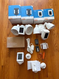 It’s Ring Spotlight - Floodlight Cam Pro Surveillance Security - Camera 2Ways 2Talk Indoor Outdoor WIFI - Price Various  - Used Ring Quick Release Bat