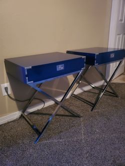 Two Blue Night Stands