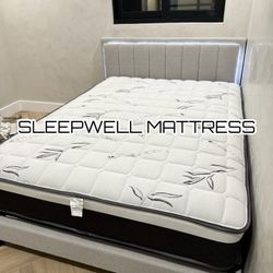New Queen Bed Frame With Mattress 