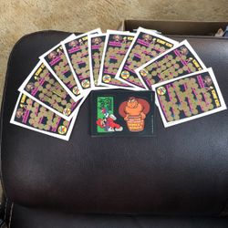 1982 Topps Donkey Kong Lot Of 14 Stickers plus 9 Unscratched Game Cards