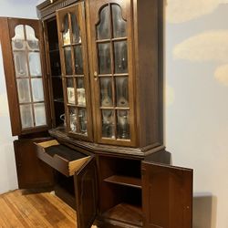 Breakfronf China Hutch -Circa 1980’s