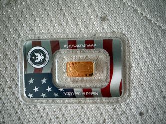 GOLD 1gram eagle with flag