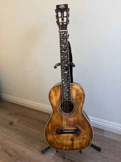 Rare classic parlor guitar with case (refurbished)