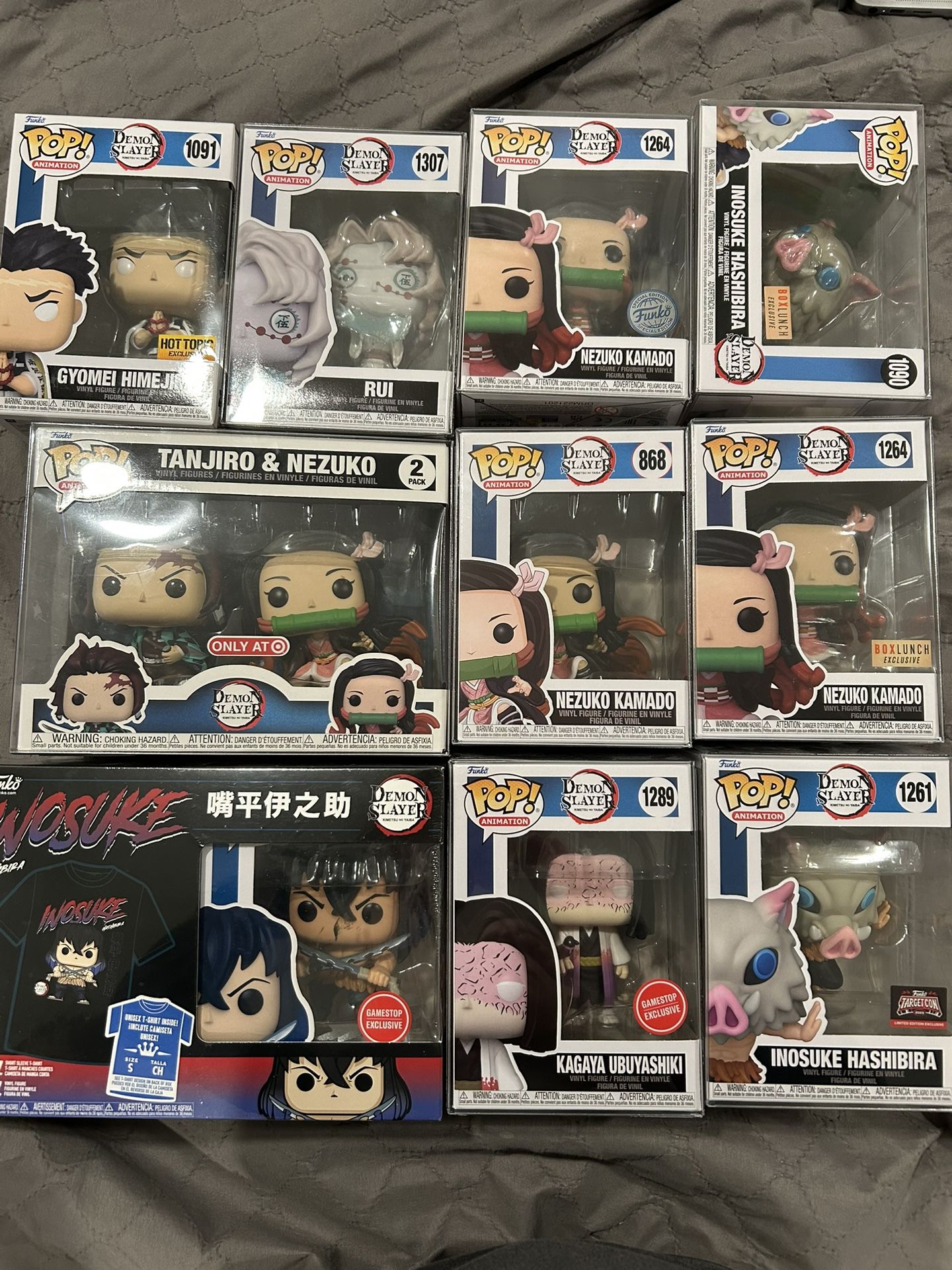 Funko Pop! Vinyl Exclusive Demon Slayer Set (TRADES FOR POKEMON CARDS)
