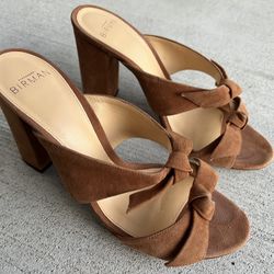 Alexandre Birman Clarita Dual-Bow Block Heel Size 37,1/2