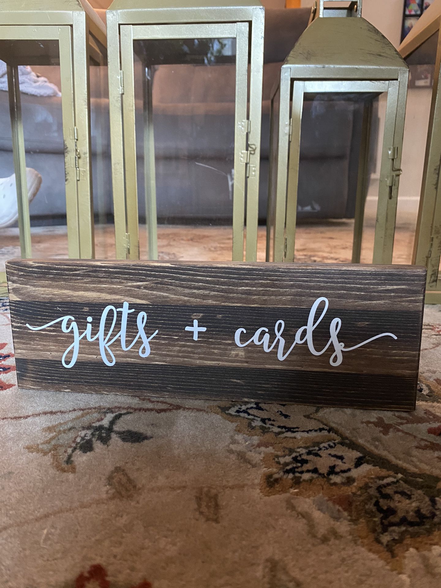 Gifts + Cards Wooden Sign 