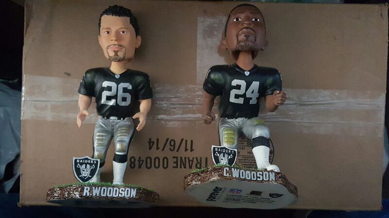 Oakland Raiders Charles Woodson Bobblehead by Forever Collectible