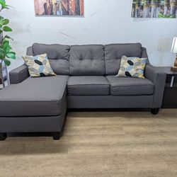 Free Delivery! Grey Contemporary Sectional Couch 