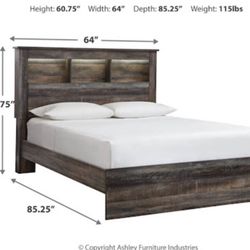 Drystan Queen Bookcase Bed