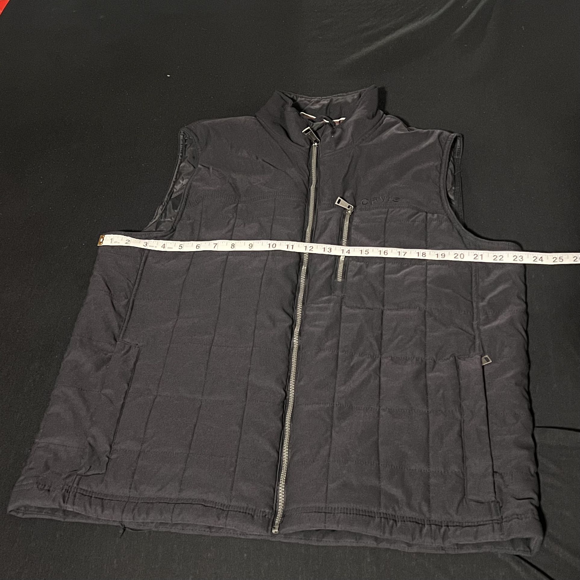 Orvis Vest Mens Medium Black Quilted Classic Collection