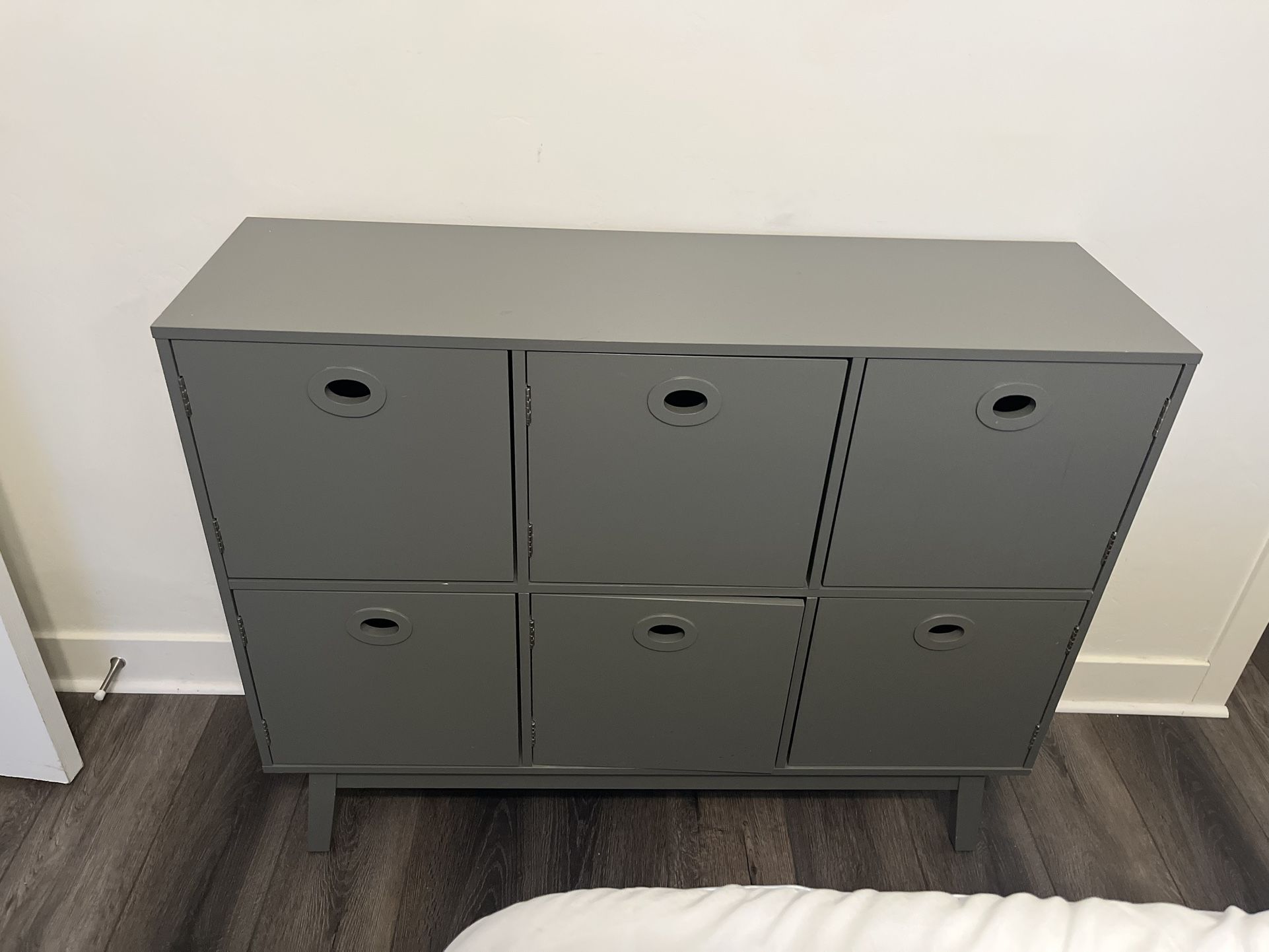 Grey Storage Locker Dresser
