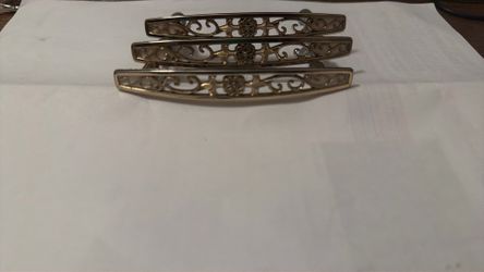 Filigree design  Metal drawer pulls Used