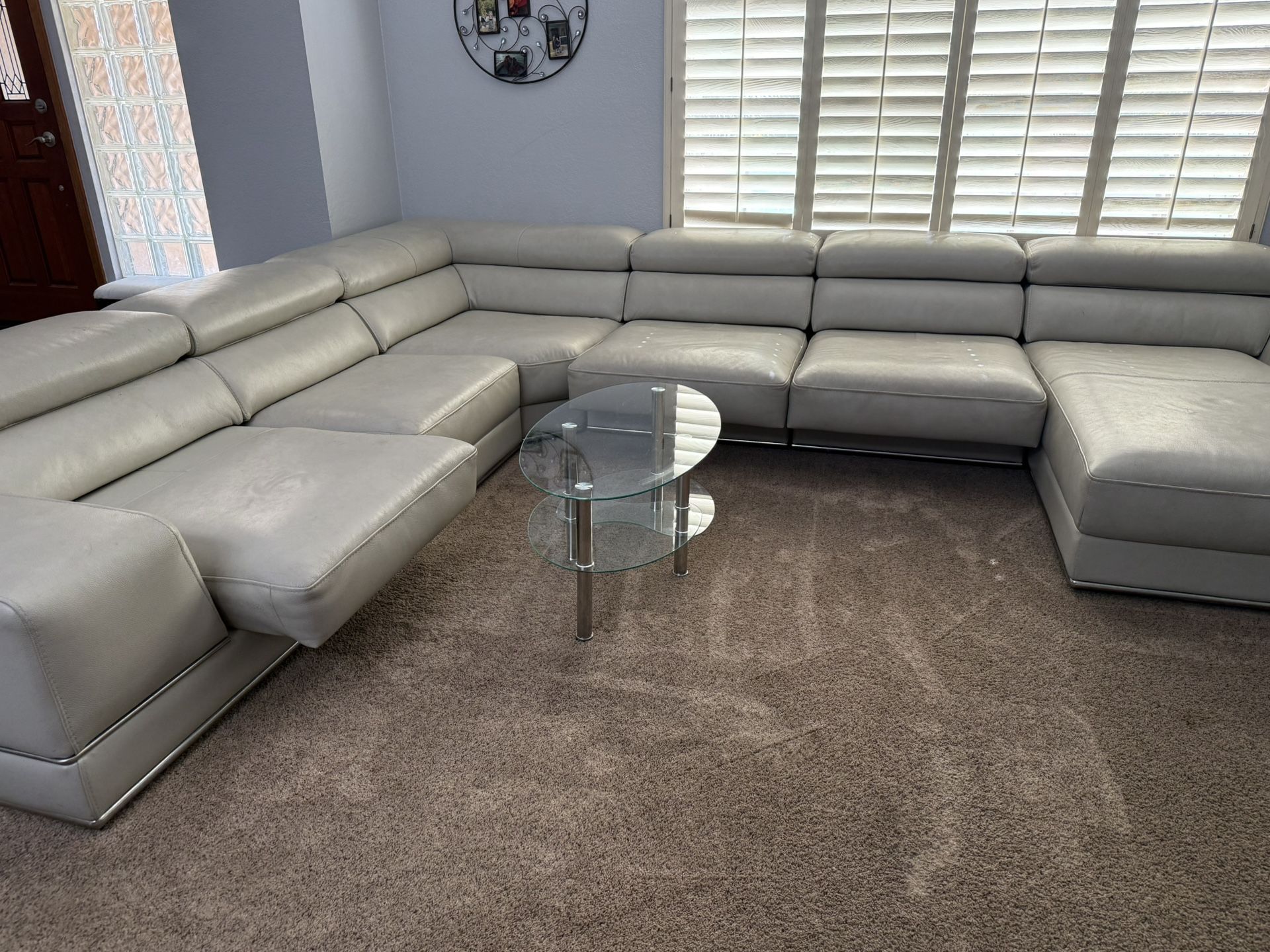 Large Modern Leather Sectional Couch from Copenhagen