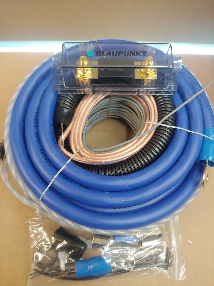 BLAUPUNKT 0 GAUGE CCA 5000W CAR AMPLIFIER INSTALL KIT ( BRAND NEW PRICE IS LOWEST INSTALL NOT AVAILABLE )