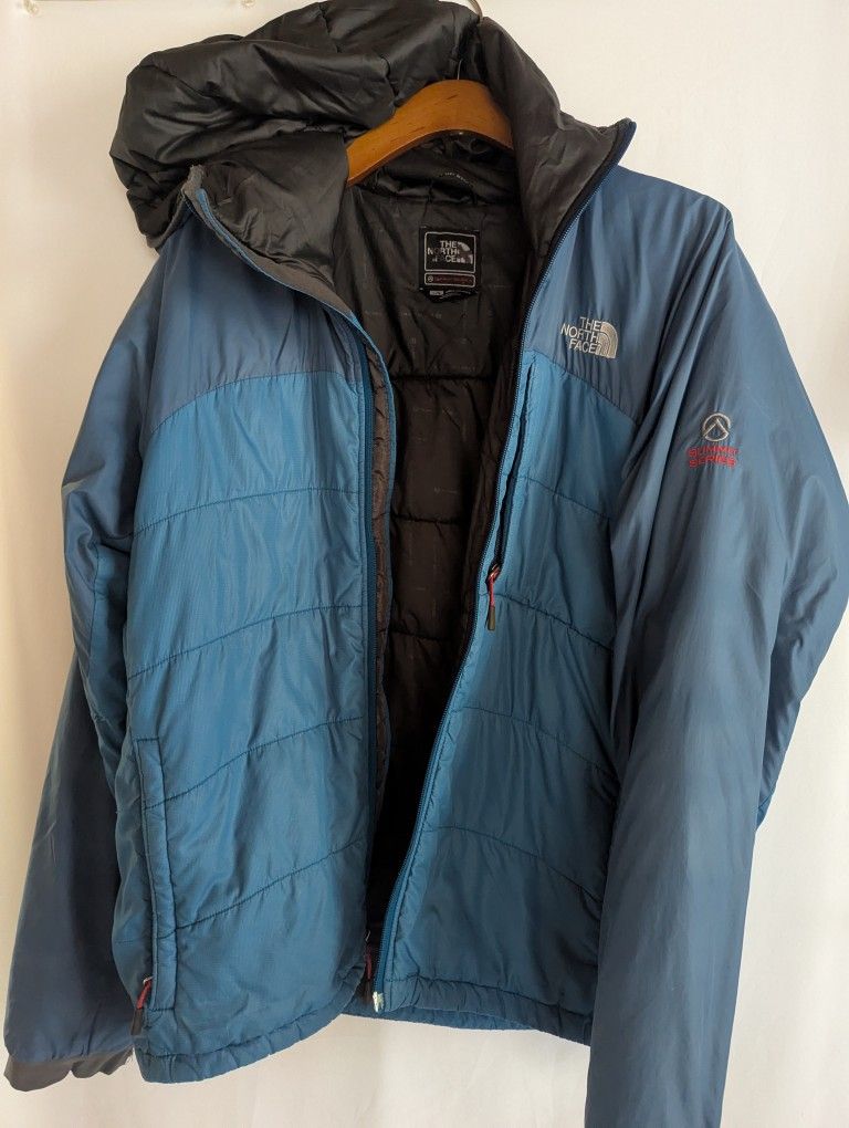 Men's Large North Face Summit Series Hooded Jacket Primaloft Insulated Puffer Snowboarding Snow Shell Climbing Hiking REI Patagonia Burton Marmot Msr