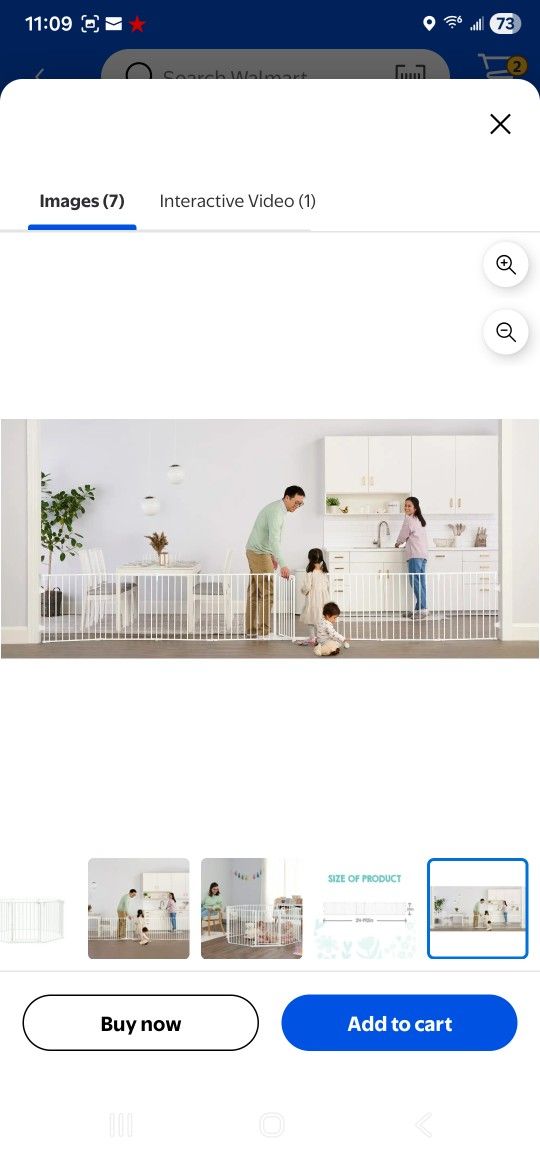 Black - Baby Gate 24in - 192in