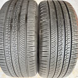 TWO TIRES 255/45/20 Pirelli P Zero All Season Like New With 90% Left Amazing Pair Great Price • 