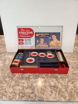 Vintage Gilbert Erector Set Cape Canaveral, Metal Case