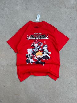 Bleach Anime Red T-Shirt Size Medium