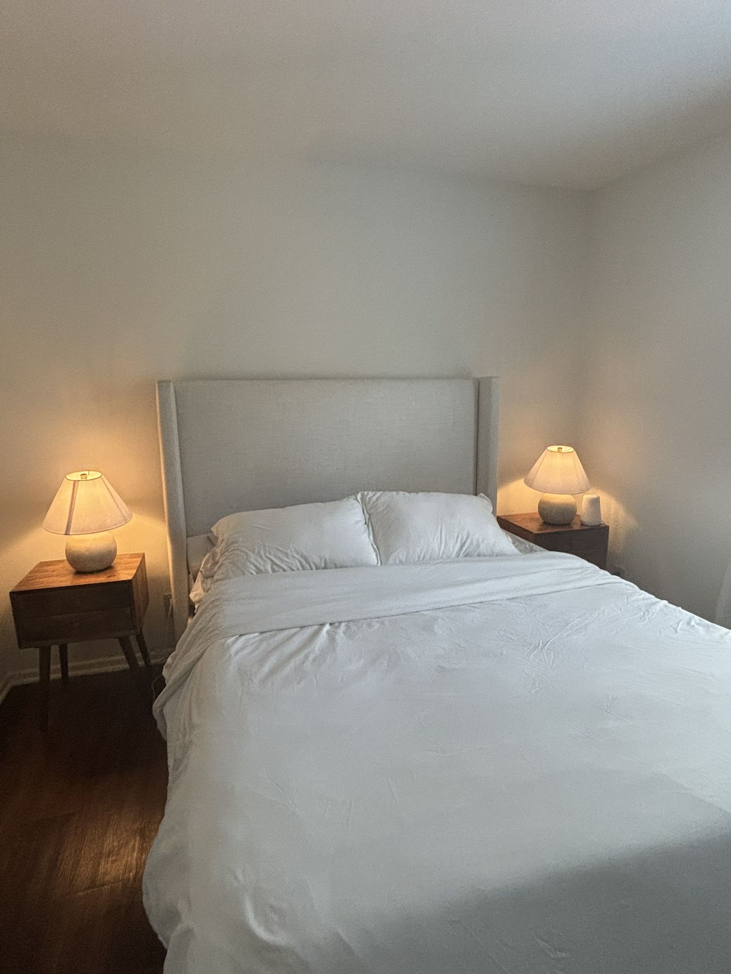 Joss & Main Upholstered Wingback Bed Frame