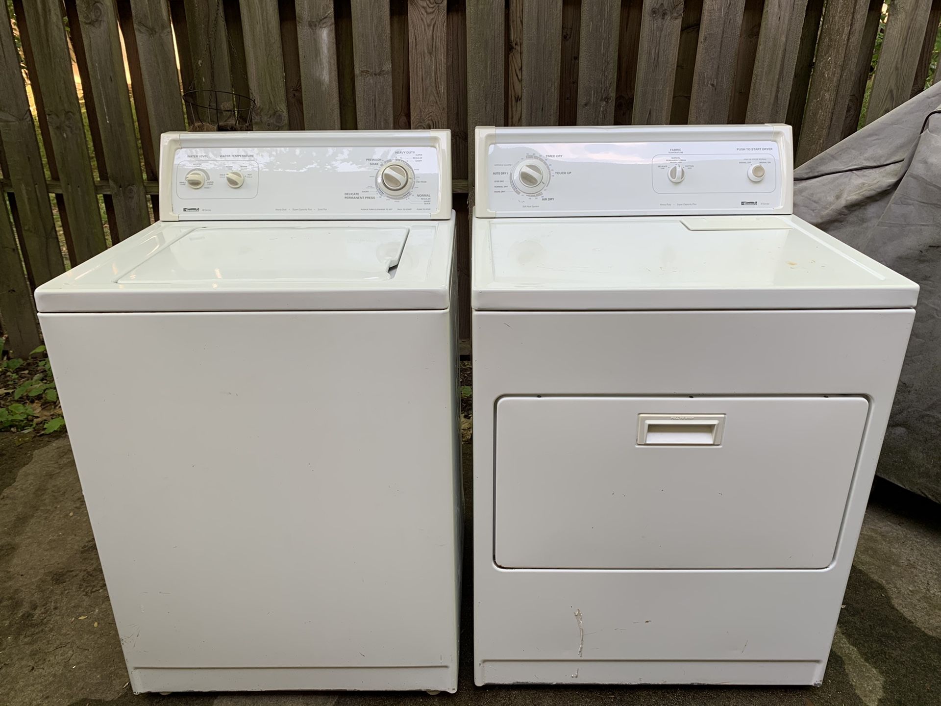 Kenmore Brand Washer and Dryer They are in good condition, they work 100%. Very strong and good model.