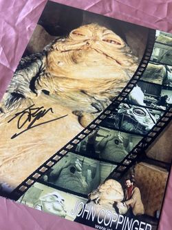John Copinger aka Jabba The Hut  -  Genuine  Hand Hand Signed  8x10 Authentic Autographed  Photo W/ COA
