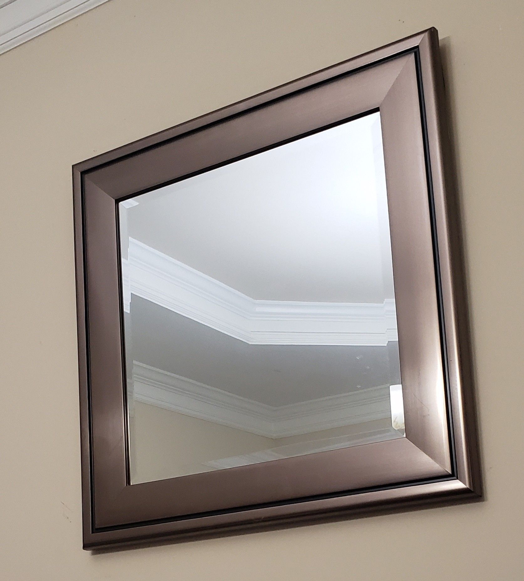 Decorative mirror square 27inch frame 19 1/2 inch mirror
