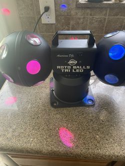 Professional Quality American DJ ROTO BALLS TRI LED Dual Rotating