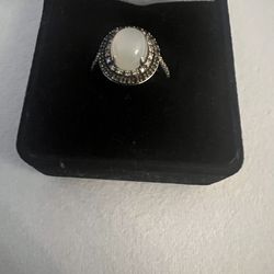 Moonstone Ring And Earring Set 