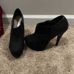 Black Mid Boot Heels