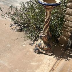 antique majolica jardinière on a pedestal Plant Stand 