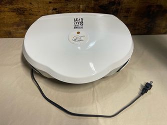 George Foreman Lean Mean Fat-Reducing Grilling Machine – White Electric Indoor Grill