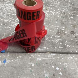 Red Danger Rolls For Construction