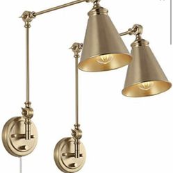 Gold Swing Arm Wall Lamps- 2 Per Box $20