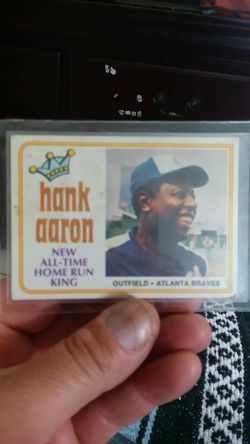 Hank Aaron home run king card $15