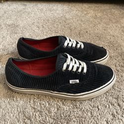 Vintage Vans Off The Wall Sk8 Black Corduroy Low Top Sneakers Unisex size 8.5 M/ 10W