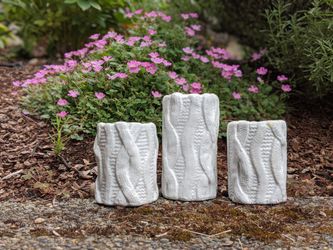 3 White Tea Light Candle Holders