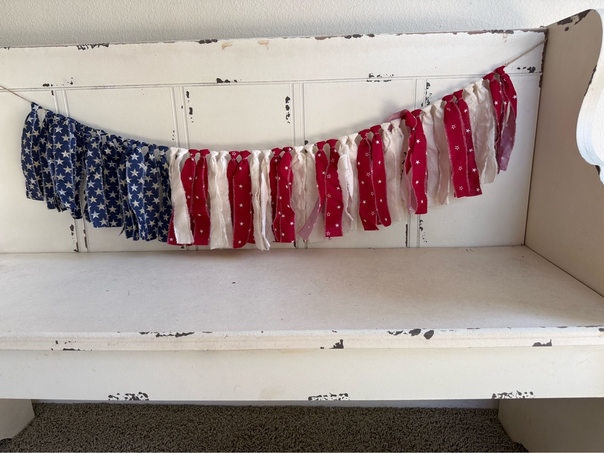 Patriotic Banner Garland American Flag Americana