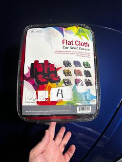 New FH Group flat cloth car seat covers in red and black