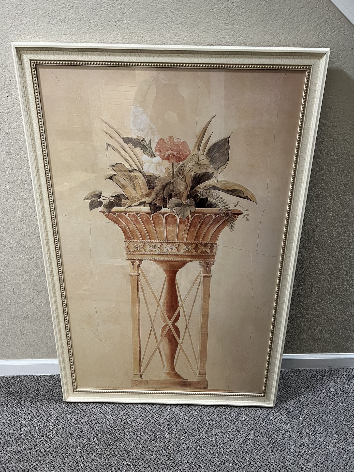 Large Framed Floral Art Print