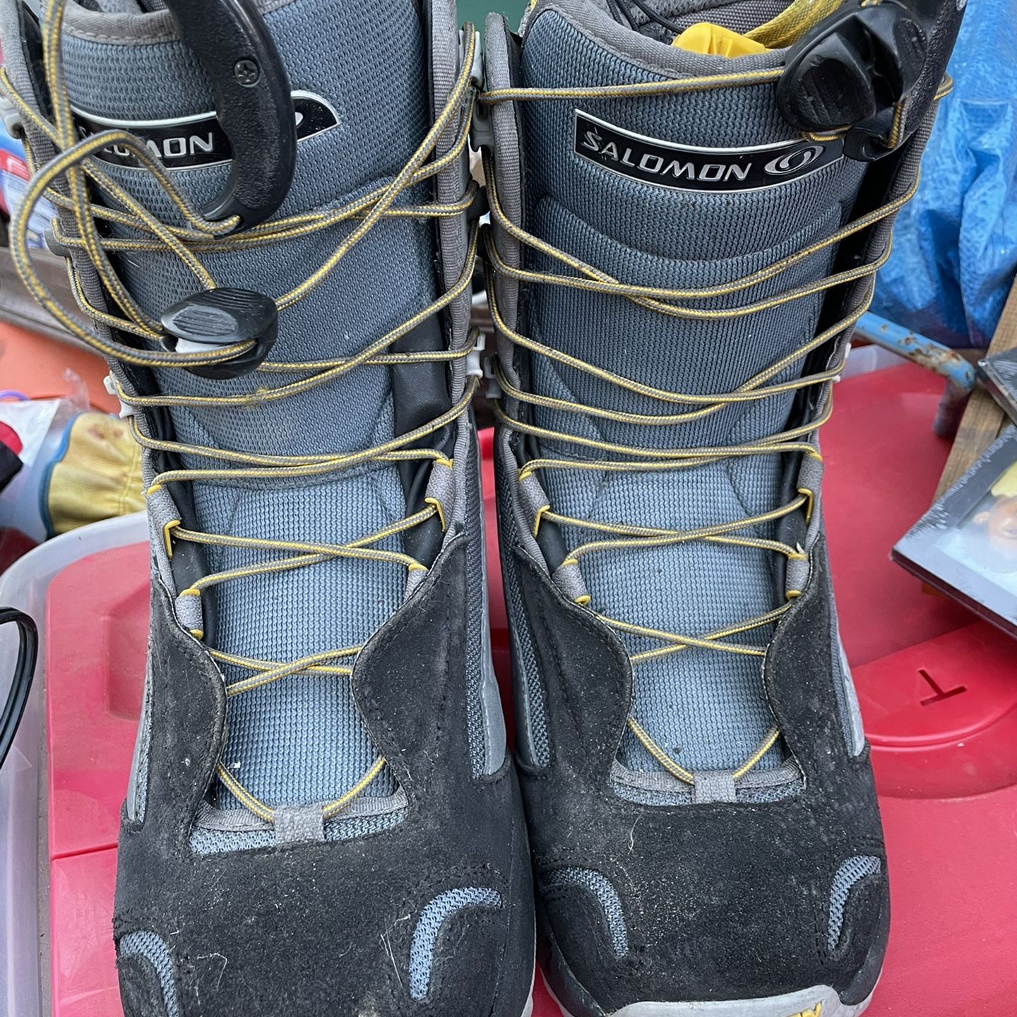 SALOMON Synapse Customfit 3D Snowboard Boots Men's Size 9 Grey And