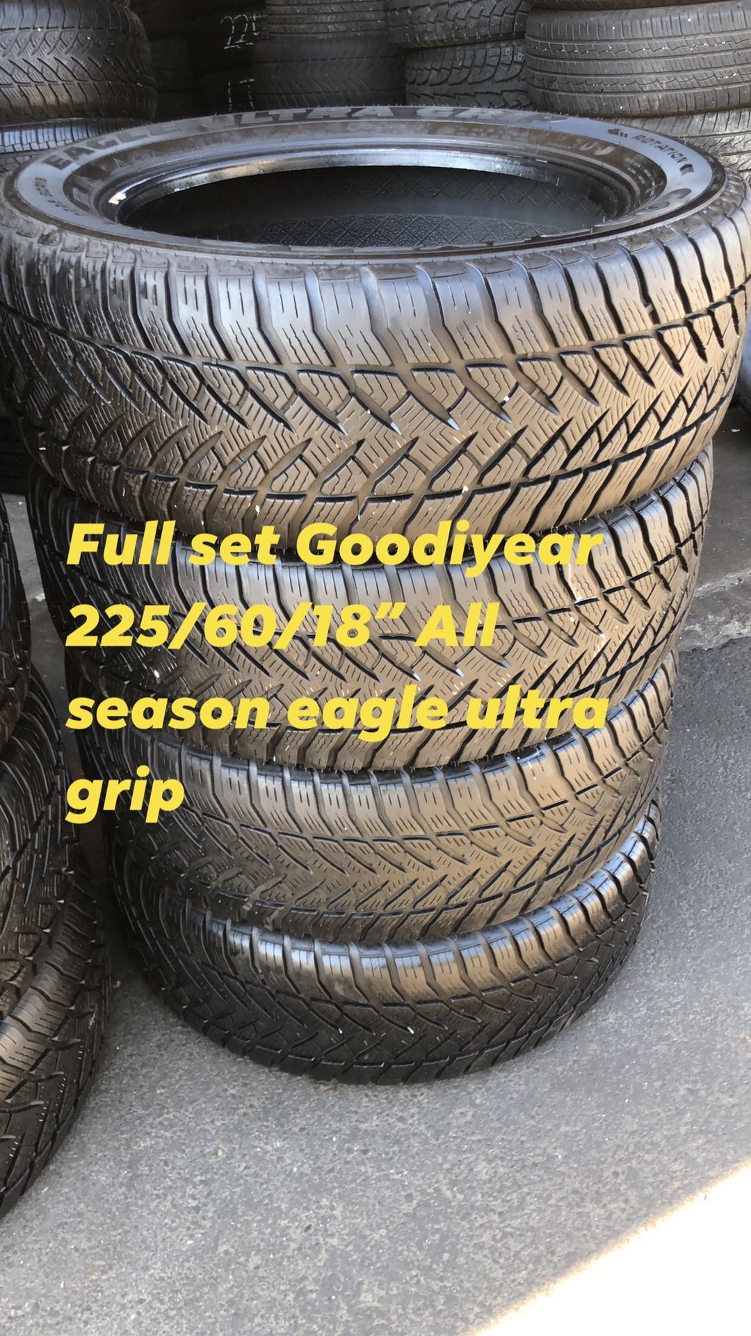 Full set Goodiyear 225/60/17” All Season