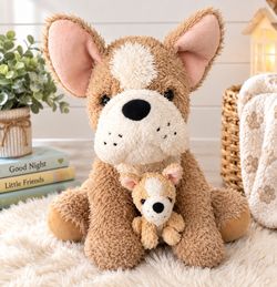 Jumbo Dog Plush with Mini Puppy