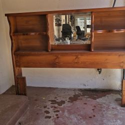 Queen headboard with mirror